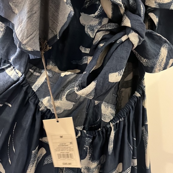 NWT blue tie back midi dress - Picture 8 of 9